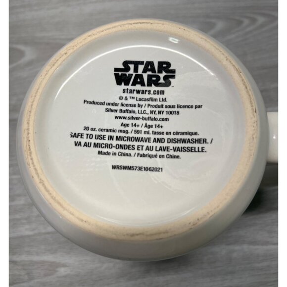 Star Wars The Mandalorian Baby Yoda Grogu Camper Mug 20 oz Wherever I Go He Goes - Picture 3 of 8